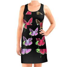 Load image into Gallery viewer, Abito elegante smanicato linea Farfalle