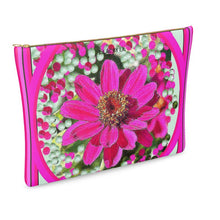Load image into Gallery viewer, Pochette in pelle con stampa linea Le margherite