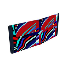 Carica l'immagine nel visualizzatore di Gallery, Portafoglio in pelle con scomparti linea Arte ( fatto a mano su ordinazione )