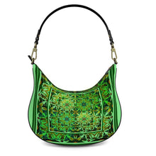 Carica l'immagine nel visualizzatore di Gallery, Elegante borsa in pelle a spalla collezione Acquarelli verdi