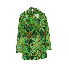 Carica l'immagine nel visualizzatore di Gallery, Giacca del pigiama in seta linea Acquarelli verdi