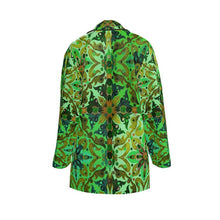 Carica l'immagine nel visualizzatore di Gallery, Giacca del pigiama in seta linea Acquarelli verdi
