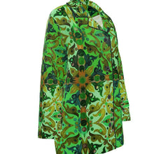 Carica l'immagine nel visualizzatore di Gallery, Giacca del pigiama in seta linea Acquarelli verdi