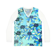 Load image into Gallery viewer, Women's Long Sleeve V-neck Shirt (AOP) Laila Lago & C. by I.A.