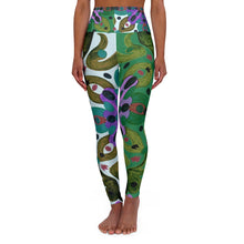 Carica l'immagine nel visualizzatore di Gallery, High Waisted Yoga Leggings with Art Print Laila Lago & C. by Iannilli Antonella