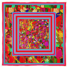 Load image into Gallery viewer, Foulard in seta linea Tulips