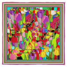 Carica l'immagine nel visualizzatore di Gallery, Foulard in seta linea Tulips