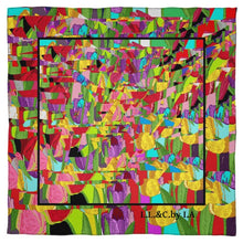 Load image into Gallery viewer, Foulard in seta linea Tulips