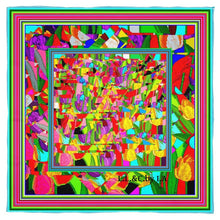 Carica l'immagine nel visualizzatore di Gallery, Foulard in seta linea Tulips