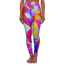 Carica l'immagine nel visualizzatore di Gallery, High Waisted Yoga Leggings with Art Print Laila Lago & C. by Iannilli Antonella