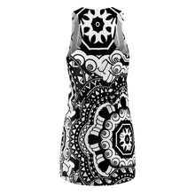 Carica l'immagine nel visualizzatore di Gallery, Dress with summer art print designed by Laila Lago & C. by Iannilli Antonella