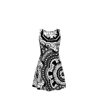 Carica l'immagine nel visualizzatore di Gallery, Abito a ruota elegante con stampa grafica