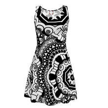 Carica l'immagine nel visualizzatore di Gallery, Abito a ruota elegante con stampa grafica