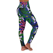 Carica l'immagine nel visualizzatore di Gallery, High Waisted Yoga Leggings with Art Print Laila Lago & C. by Iannilli Antonella