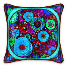 Carica l'immagine nel visualizzatore di Gallery, cuscino di seta linea una casa nel bosco