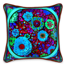 Carica l'immagine nel visualizzatore di Gallery, cuscino di seta linea una casa nel bosco