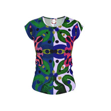 Carica l'immagine nel visualizzatore di Gallery, Maglietta con stampa artistica linea Acquarelli verdi