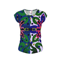Carica l'immagine nel visualizzatore di Gallery, Maglietta con stampa artistica linea Acquarelli verdi