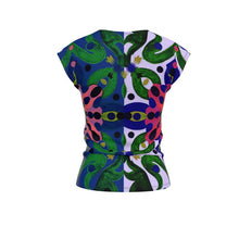 Carica l'immagine nel visualizzatore di Gallery, Maglietta con stampa artistica linea Acquarelli verdi