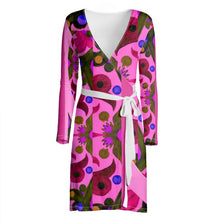 Carica l'immagine nel visualizzatore di Gallery, Abito linea Acquarelli incrociato con cintura