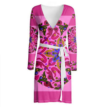 Carica l'immagine nel visualizzatore di Gallery, Abito linea Acquarelli incrociato con cintura