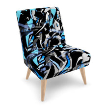 Carica l'immagine nel visualizzatore di Gallery, Poltrona con stampa artistica linea i fluttuanti