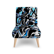 Carica l'immagine nel visualizzatore di Gallery, Poltrona con stampa artistica linea i fluttuanti