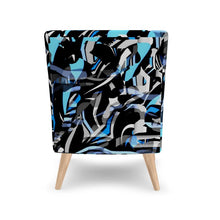 Carica l'immagine nel visualizzatore di Gallery, Poltrona con stampa artistica linea i fluttuanti