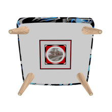 Carica l'immagine nel visualizzatore di Gallery, Poltrona con stampa artistica linea i fluttuanti