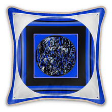 Carica l'immagine nel visualizzatore di Gallery, Cuscino in seta con stampa artistica   linea  -Gli astratti-