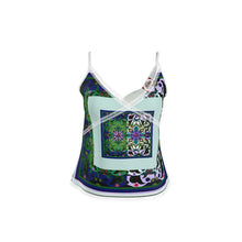 Carica l'immagine nel visualizzatore di Gallery, Top con bordi in pizzo linea mare Acquarelli