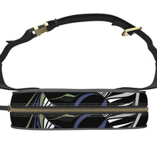 Load image into Gallery viewer, Marsupio in pelle con grafica artistica linea mare Riflessi