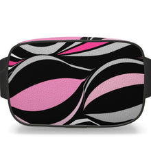 Load image into Gallery viewer, Marsupio in pelle con grafica artistica linea mare Riflessi