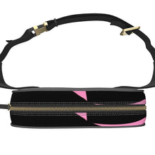 Load image into Gallery viewer, Marsupio in pelle con grafica artistica linea mare Riflessi