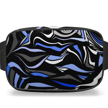 Load image into Gallery viewer, Marsupio in pelle con grafica artistica linea mare Riflessi