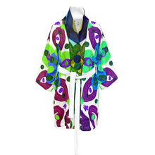 Load image into Gallery viewer, Vestaglia in seta elegante linea Mare Acqarelli