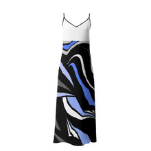 Carica l'immagine nel visualizzatore di Gallery, Elegante abito in raso linea mare Riflessi