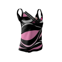 Carica l'immagine nel visualizzatore di Gallery, Top in raso con bordo in pizzo