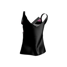 Carica l'immagine nel visualizzatore di Gallery, Top in raso con bordo in pizzo