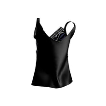 Carica l'immagine nel visualizzatore di Gallery, Top in raso con bordo di pizzo