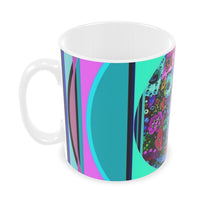 Carica l'immagine nel visualizzatore di Gallery, Tazza con fiori linea una casa nel bosco