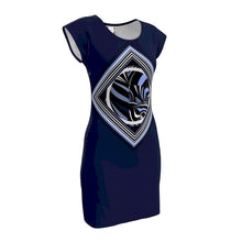 Carica l'immagine nel visualizzatore di Gallery, Abito tunica in cotone con logo centrale linea Donna riflessi città