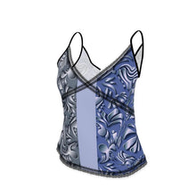 Carica l'immagine nel visualizzatore di Gallery, Top con bordo in pizzo linea Ricami