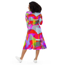 Load image into Gallery viewer, All-over print long sleeve midi dress Laila Lago & C. by Iannilli Antonella