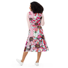 Carica l'immagine nel visualizzatore di Gallery, All-over print long sleeve midi dress Laila Lago & C. by II,A.
