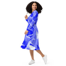 Carica l'immagine nel visualizzatore di Gallery, All-over print long sleeve midi dress Laila Lago & C. by Iannilli Antonella