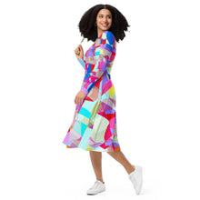 Load image into Gallery viewer, All-over print long sleeve midi dress Laila Lago & C. by Iannilli Antonella