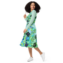 Load image into Gallery viewer, All-over print long sleeve midi dress Laila Lago & C. by I.A.