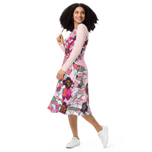 Carica l'immagine nel visualizzatore di Gallery, All-over print long sleeve midi dress Laila Lago & C. by II,A.