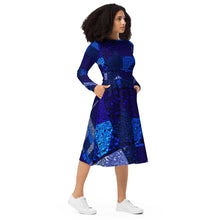 Load image into Gallery viewer, All-over print long sleeve midi dress Laila Lago & C. by Iannilli Antonella